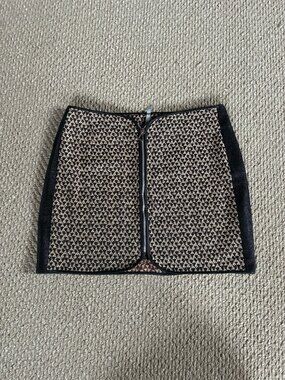 NWOT Cop Copine 40 Mimer Jupe Zip Mini Skirt Weave Knit Portugal Sz 10